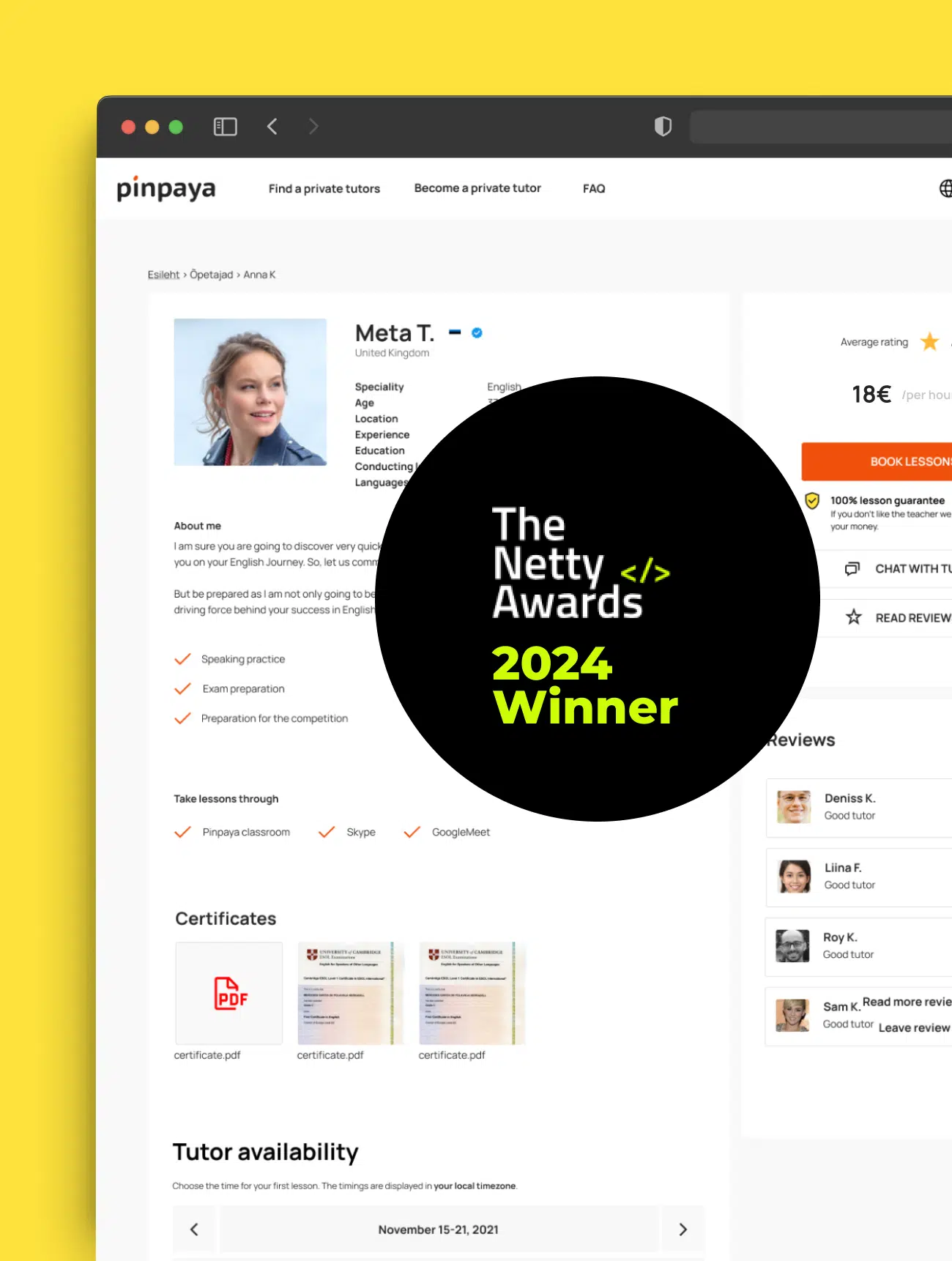 pinpaya winner netty awards 1